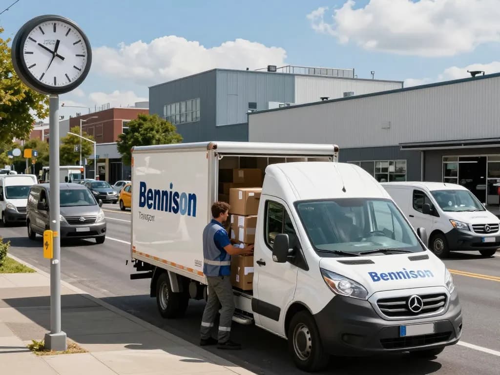 Same day couriers delivering packages with efficiency in busy urban landscape.