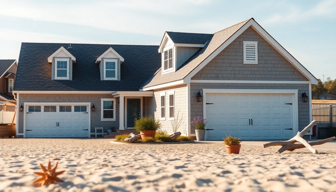 Cape Cod homes showcase beautiful architectural design with attached garage in a coastal setting.