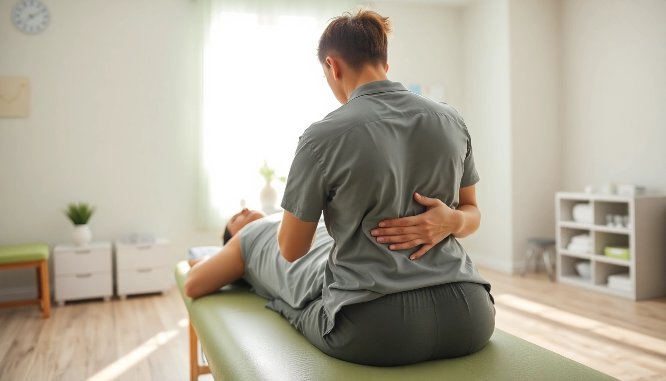Experience effective lower back pain treatment with a therapist in a calming clinic.