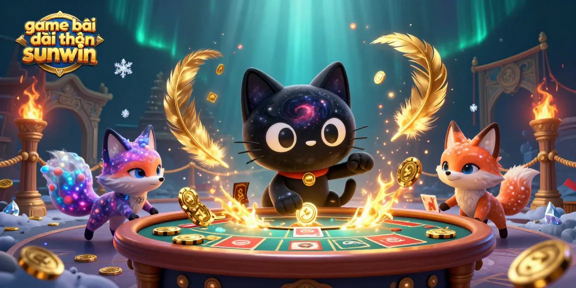 Experience the thrill of game bài đổi thưởng sunwin in a cosmic casino scene with vivid characters and dazzling effects.