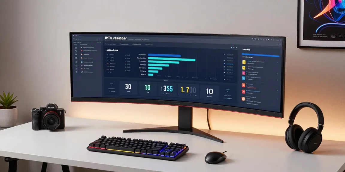 IPTV reseller dashboard displaying advanced analytics and robust performance metrics for effective cloud computing.