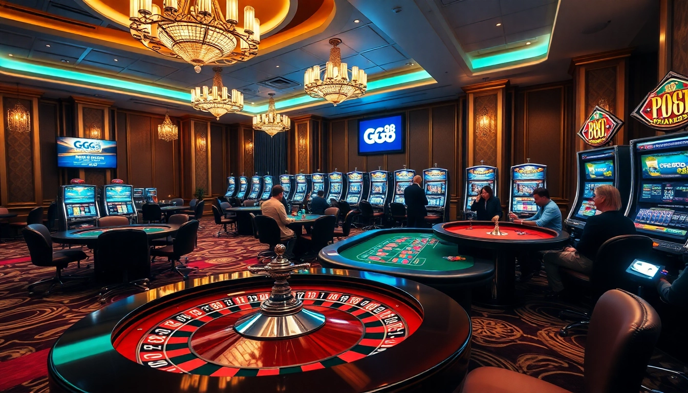 Experience the excitement at GG 88, featuring a lively casino atmosphere with roulette and poker games.