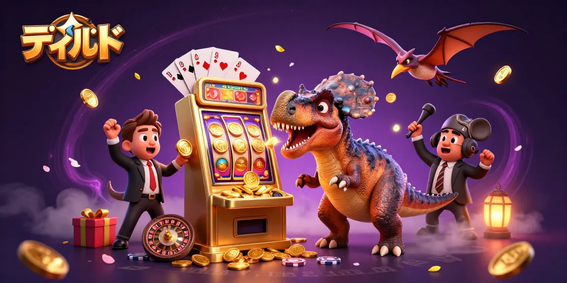 Experience an exciting ディルド jackpot with dynamic casino characters interacting amidst colorful elements.