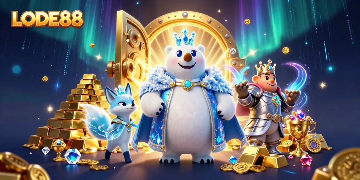 Experience the excitement of LODE88 with dazzling casino elements and enchanting characters.