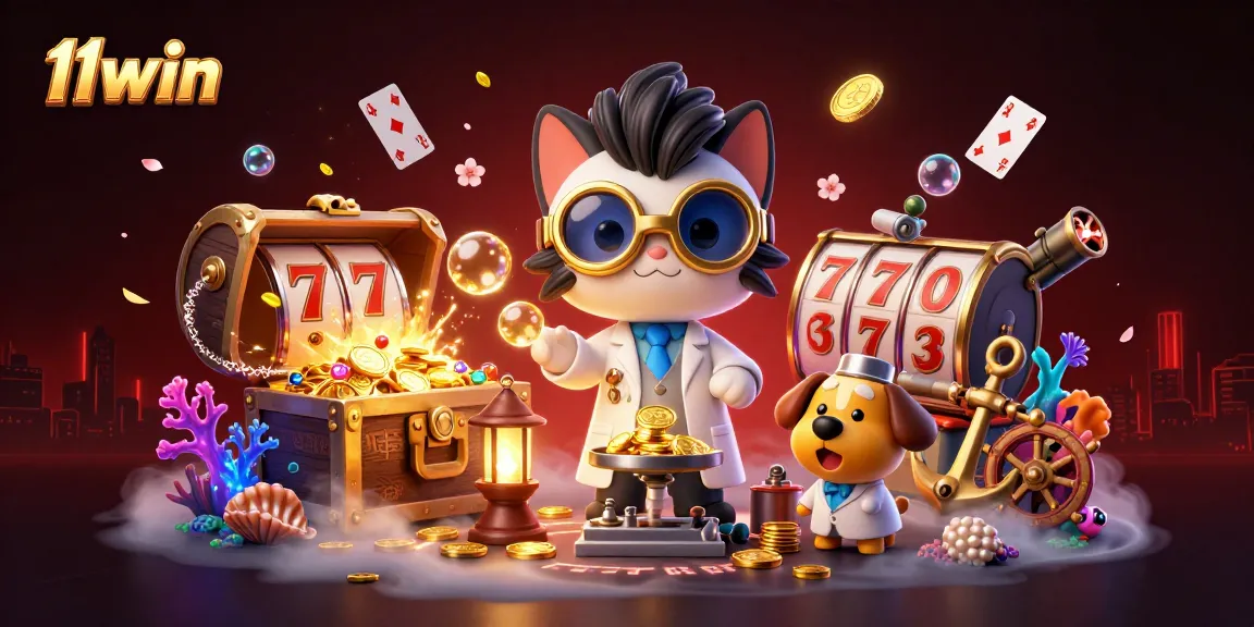 Experience thrilling gameplay with 11win's casino features in a vibrant, high-quality scene.